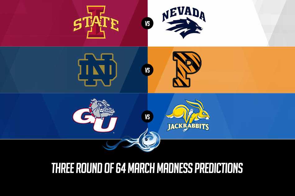 Three Round of 64 March Madness Predictions
